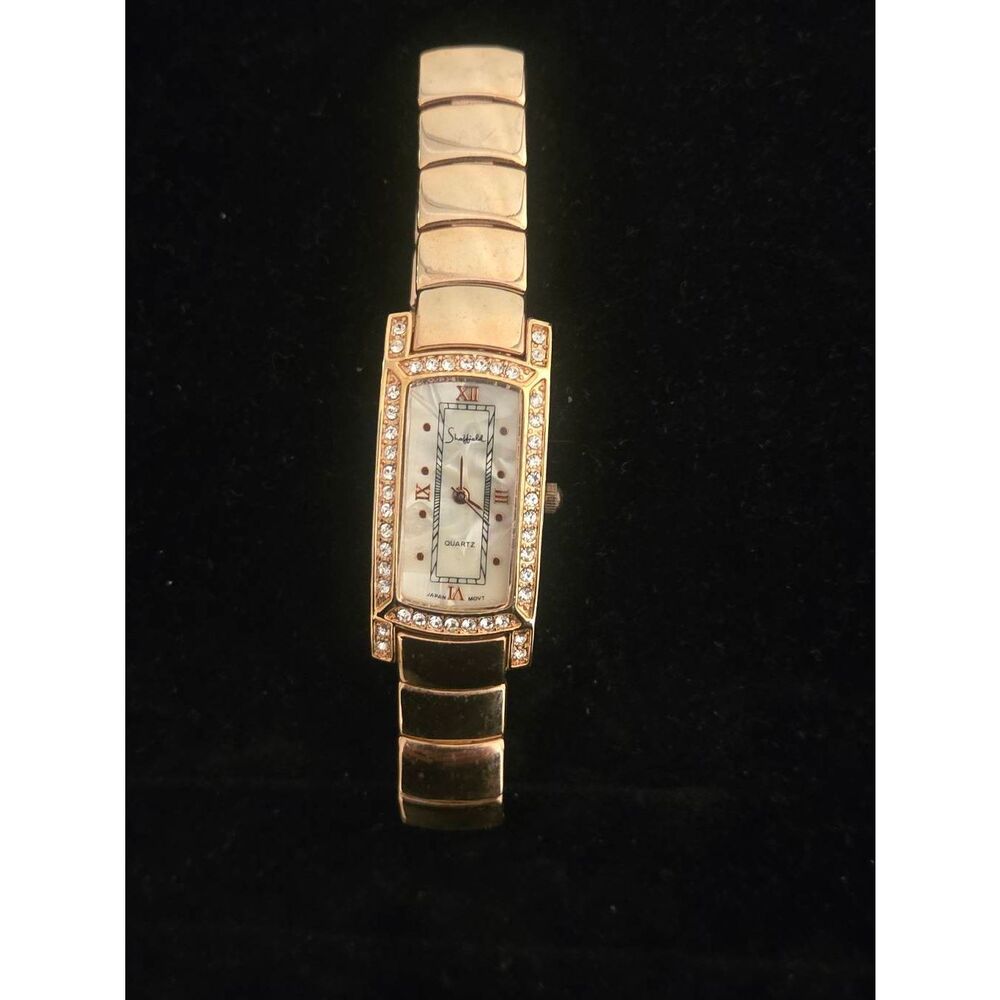 Sheffield Women's Rose Gold Tone Quartz Bracelet Watch